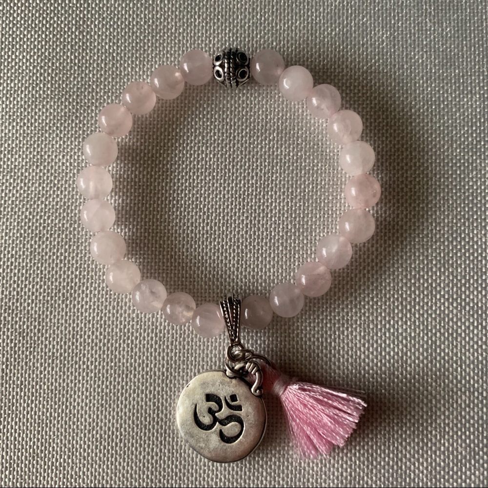 SOLD Mala 24 Rose Quartz Beads Bracelet